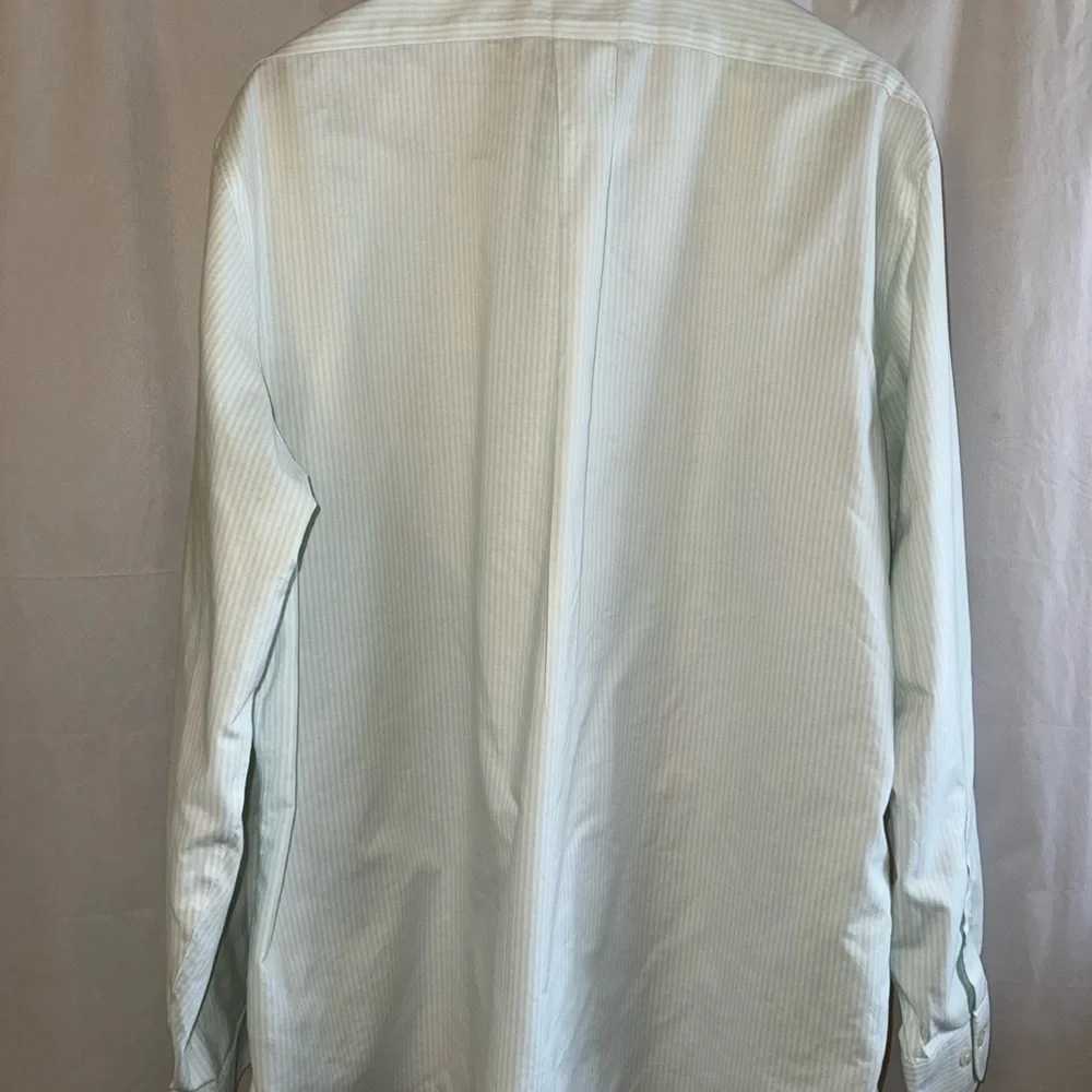 Brooks Brothers Men's Regent Light Mint Green Pinstripe Dress Shirt - Picture 2 of 3